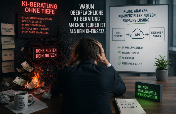 Warum oberflächliche KI-Beratung am Ende teurer ist als kein KI-Einsatz.