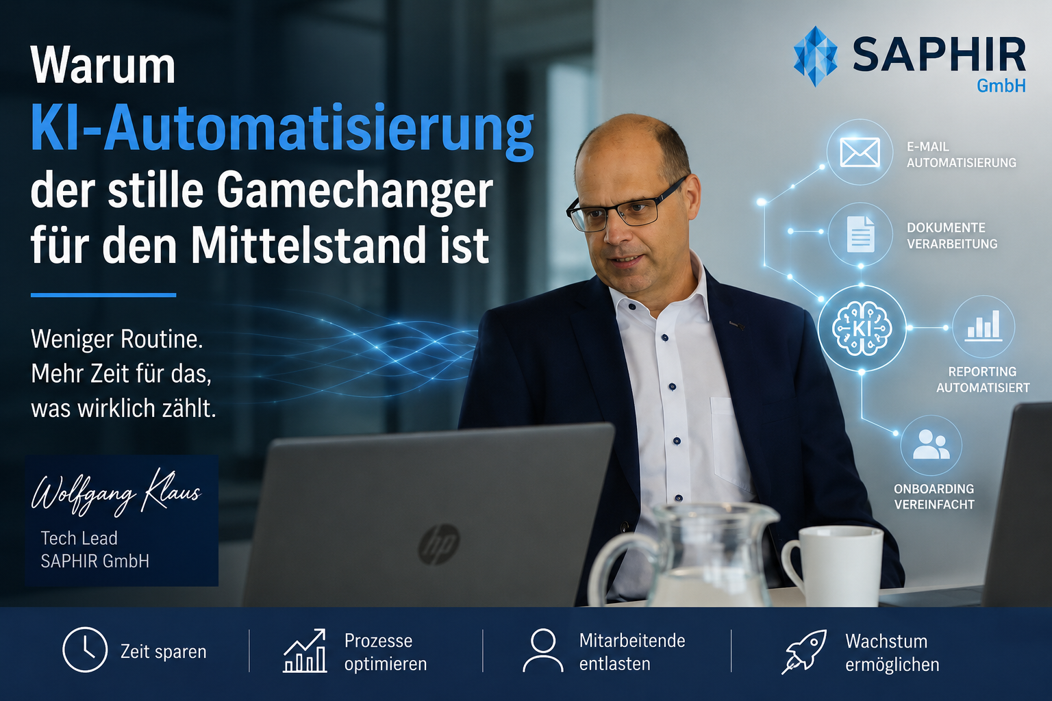 KI-Automatisierung ist kein Selbstzweck und kein Hype-Thema für die IT-Abteilung. Sie ist ein strategisches Werkzeug, um Kapazitäten freizusetzen, die Unternehmen dringend für ihr eigentliches Wachstum brauchen. Der erste Schritt ist immer derselbe: genau hinschauen, wo im Unternehmen wertvolle Zeit in Routineaufgaben verschwindet – und von dort aus gezielt automatisieren.