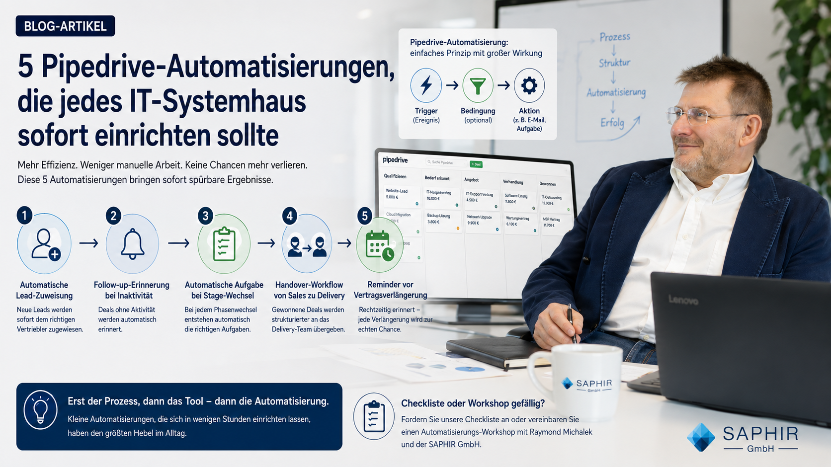 5 Pipedrive-Automatisierungen, die jedes IT-Systemhaus sofort einrichten sollte